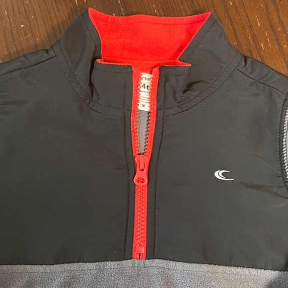 Carter's Toddler 1/4 Zip Fleece Jacket Pullover Mock Neck Sz 4T - Picture 2 of 6